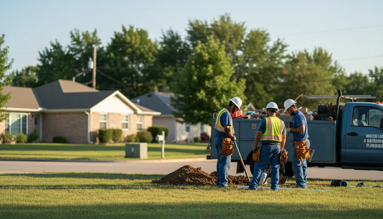 Residential water line and bathroom plumbing service in Ames, NE